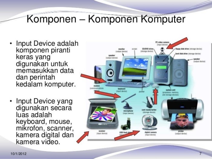 Yang termasuk kedalam komponen input dan output komputer kecuali